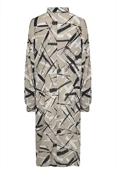 KAmanilla Shirt Dress Feather Gray/Black Graphic - 10509623 Thumbnail