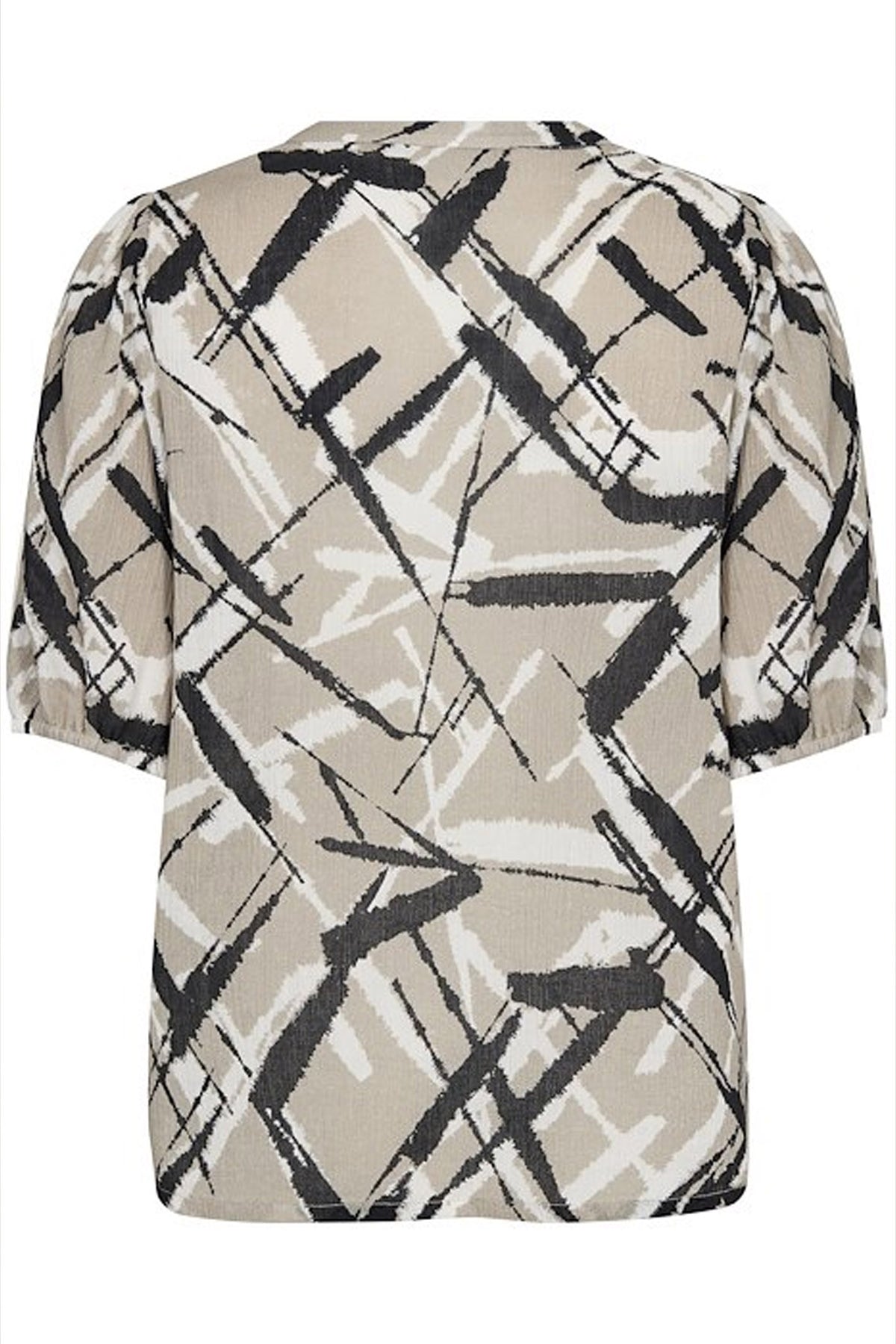KAmanilla Blouse Feather Gray/Black Graphic - 10509625
