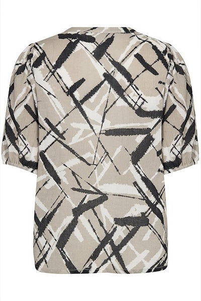 KAmanilla Blouse Feather Gray/Black Graphic - 10509625 Thumbnail
