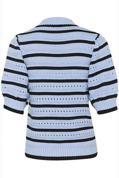 KAevelyn Knit Pullover Soft Chambray / Black Stripe - 10509640 Thumbnail