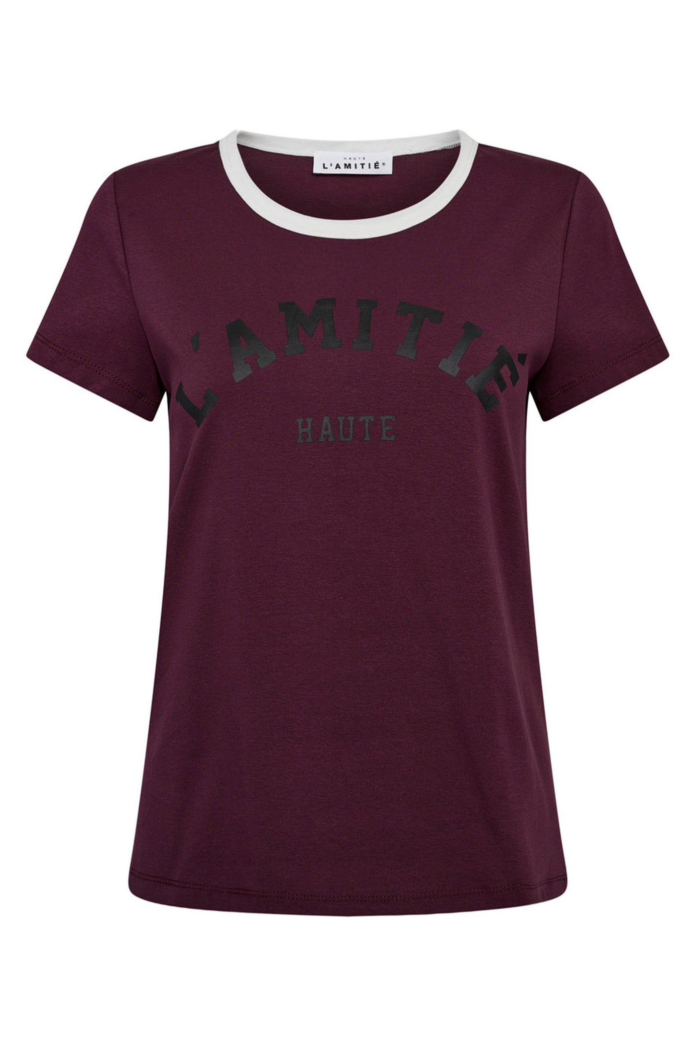 Neckline Logo Tee Amarone - HL10006