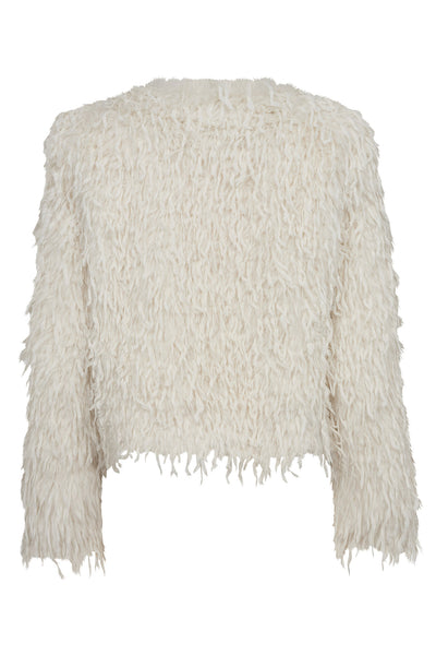 FeatherCC Faux Fur Jacket 11-Off white - 30252 Thumbnail