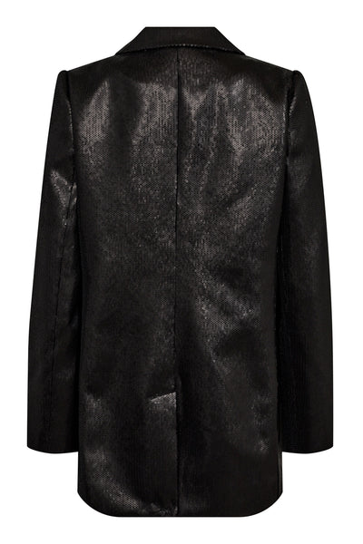 BondCC Sequin Single Blazer 96-Black - 30256 Thumbnail