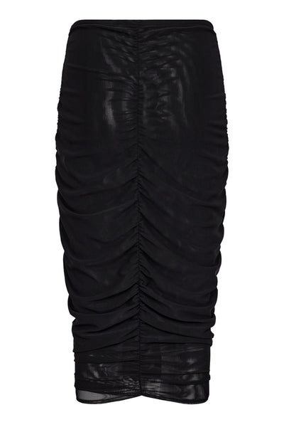 ReaganCC Ruched Skirt 96-Black - 34174 Thumbnail