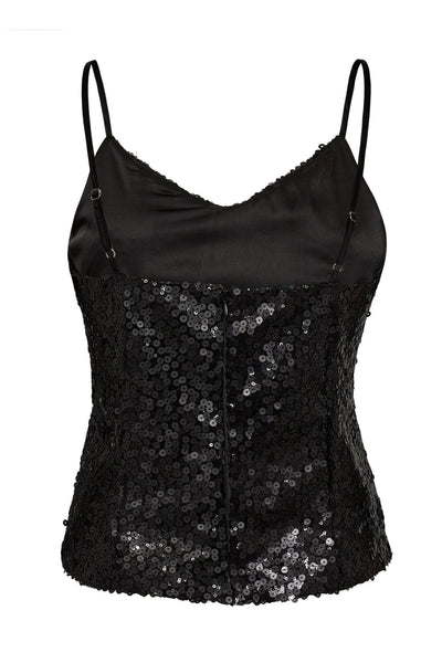 StormiCC Sequin Cami Top 96-Black - 35684 Thumbnail