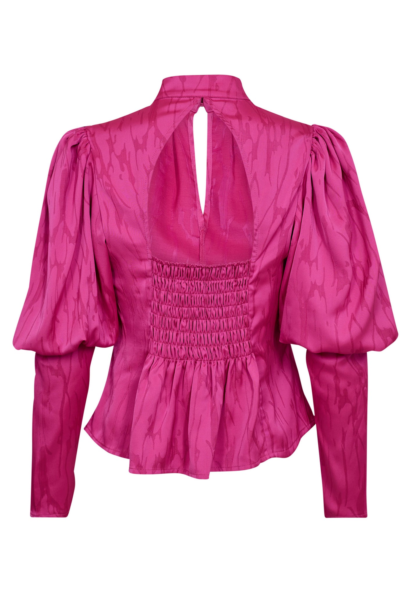 SiriCC Open Back Blouse 185-Flash Pink - 35697
