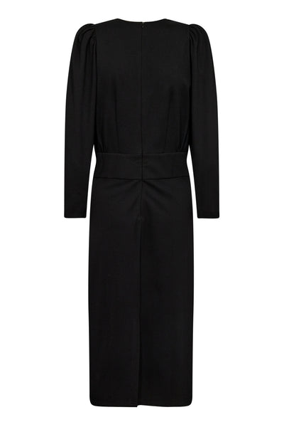 CostaCC Drape Puff Dress 96-Black - 36400 Thumbnail