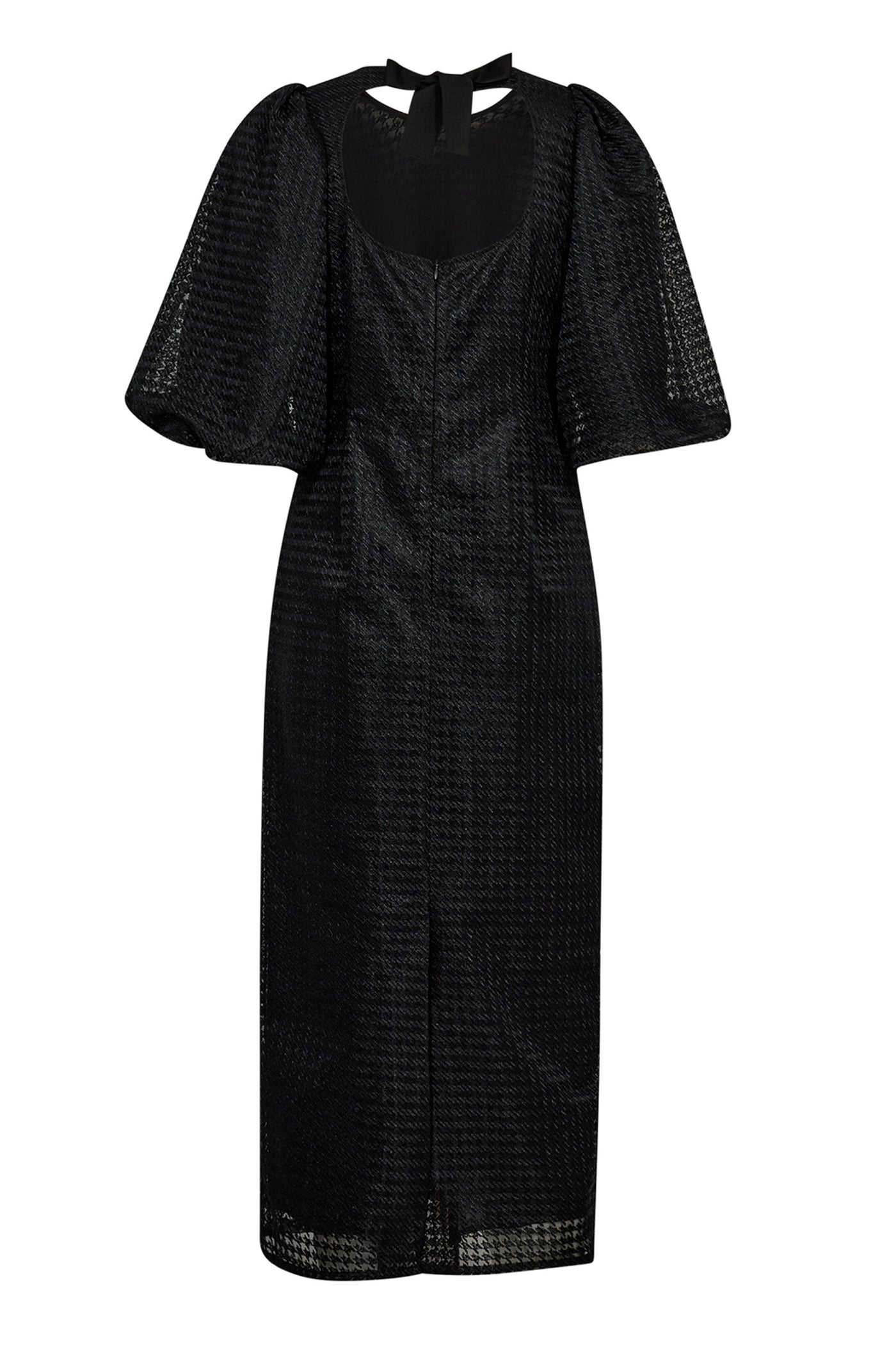 LucyCC Bow Puff Dress 96-Black - 36408