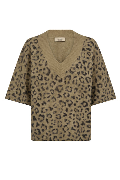 MMTaci V-Neck Leo Knit True Camel Thumbnail