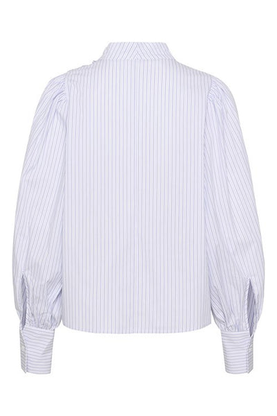 SLOriana Blouse LS White and blue stripes - 30407925 Thumbnail