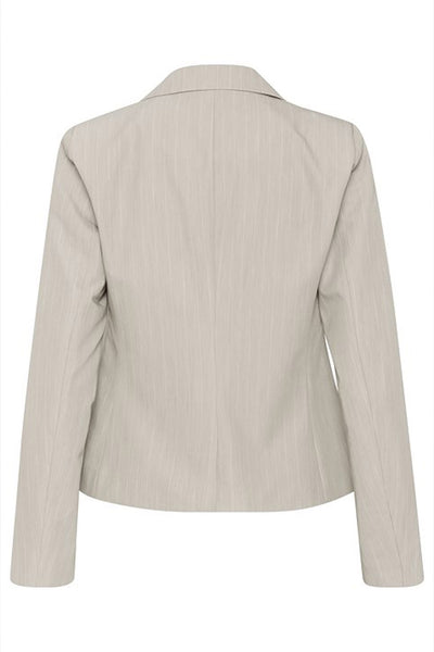 KAesther Shaped Blazer Feather Gray Melange Pinstripe - 10509958 Thumbnail