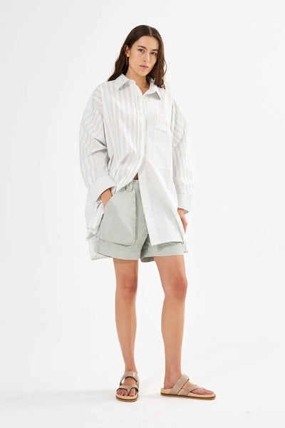 Bobbie Grey W. White stripe - W25132104 Thumbnail