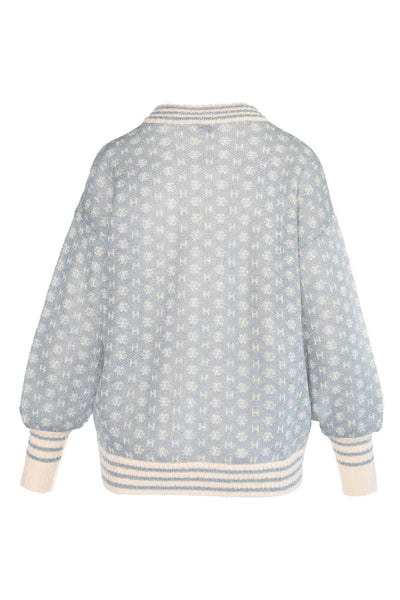 LOGO Short Cardigan 4003 Faded Denim - 2510120179 Thumbnail