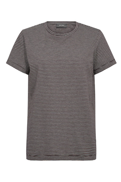 MMTalia O-SS Stripe Tee FUDGE - 172690 Thumbnail