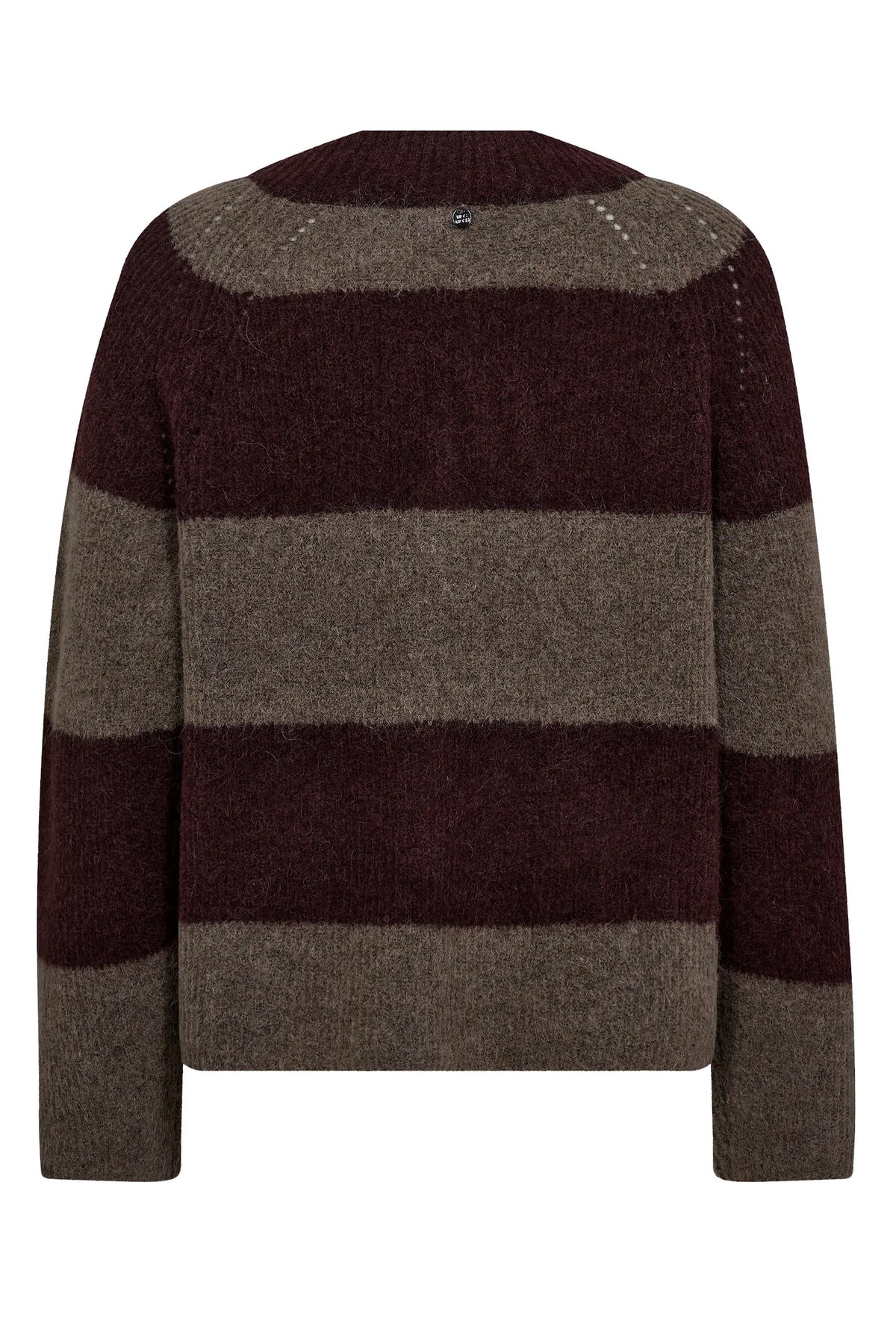 MMTaci Stripe LS V-Neck Knit FUDGE - 173090