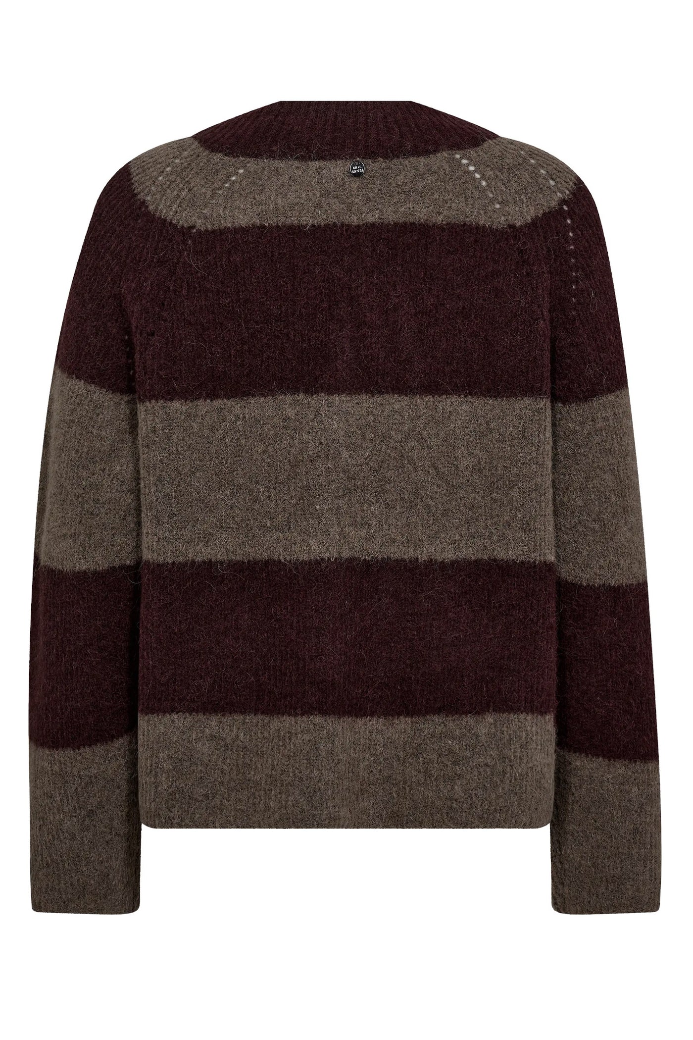 MMTaci Stripe LS V-Neck Knit FUDGE - 173090