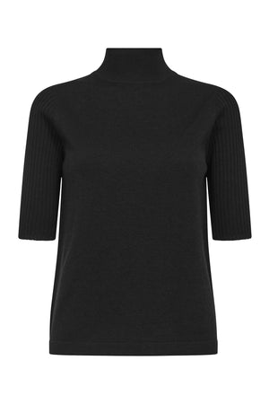 MMRelena Turtleneck SS Knit Black - 173100