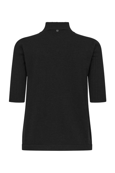 MMRelena Turtleneck SS Knit Black - 173100 Thumbnail