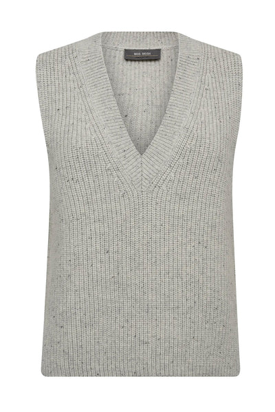 MMZhara Thyra Knit Vest Light Grey Melange - 173120 Thumbnail