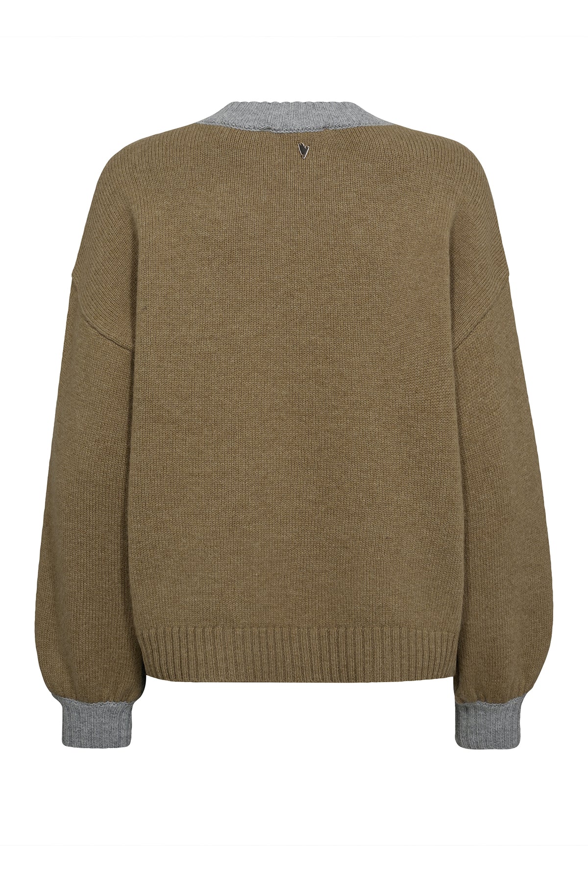 MMBeth Ottili V-neck Knit Grey Melange - 173270