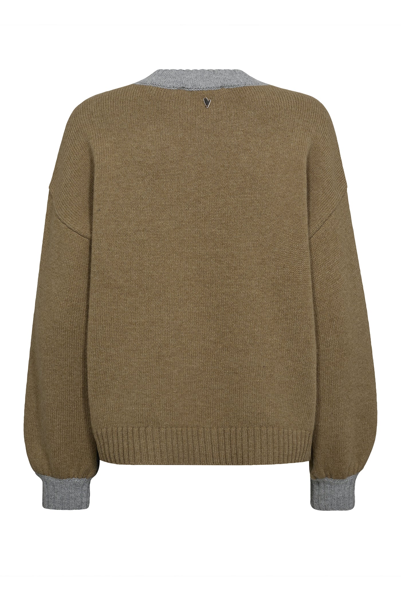 MMBeth Ottili V-neck Knit Grey Melange - 173270
