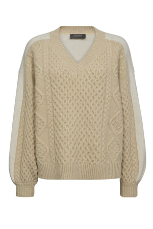 MMBeth Ottili V-neck Knit Boulder - 173270