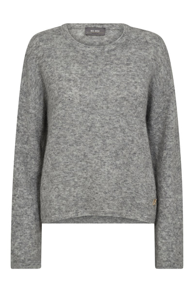 MMMape O-Neck Knit Grey Melange - 173310 Thumbnail