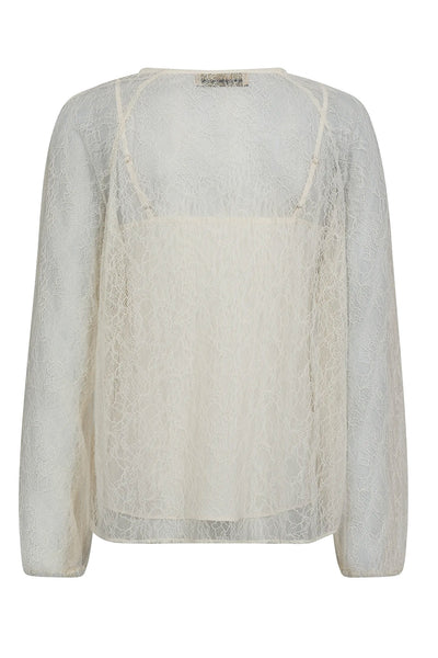 MMEika Lace Blouse ECRU - 173460 Thumbnail