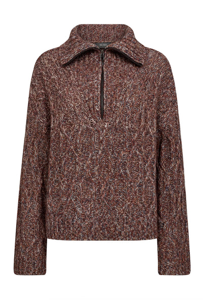 MMKelsey Highneck Knit FUDGE - 173590 Thumbnail