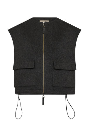 MMElise Loisa Wool Vest Phantom - 173970