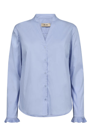 MMHassie Pleat Shirt Brunnera Blue - 174320