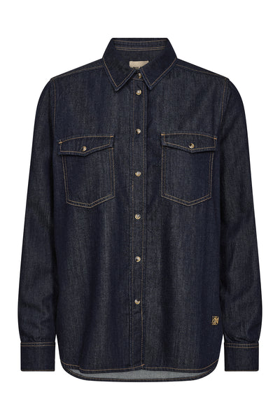 MMNatalie Denim Shirt DARK BLUE - 174670 Thumbnail