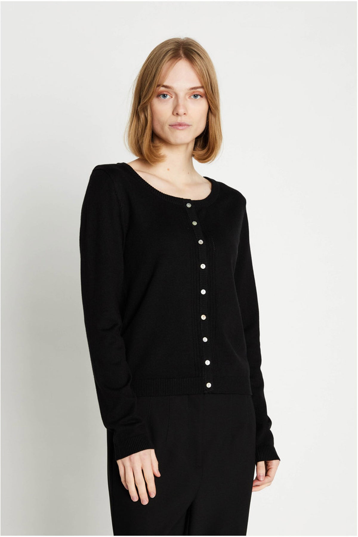 7493 Softy Heloise knit cardig 20 Black - RDF281