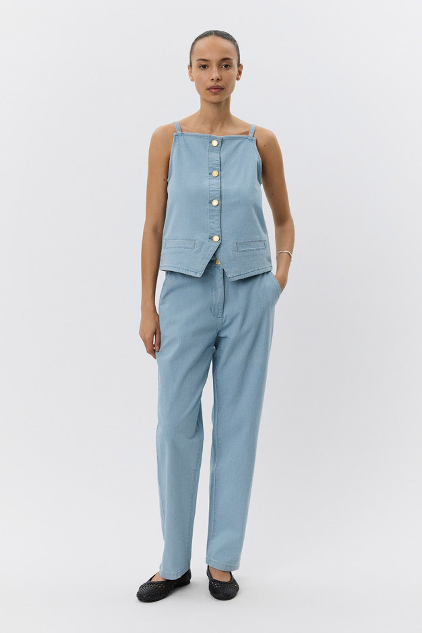 DEMISW VEST 5094 Light Blue striped - S252115