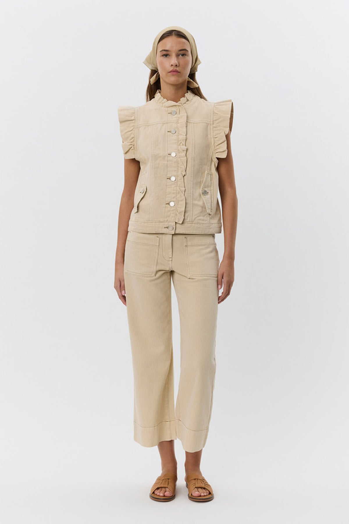 FARAHSW VEST 7150 Warm Sand - S252160