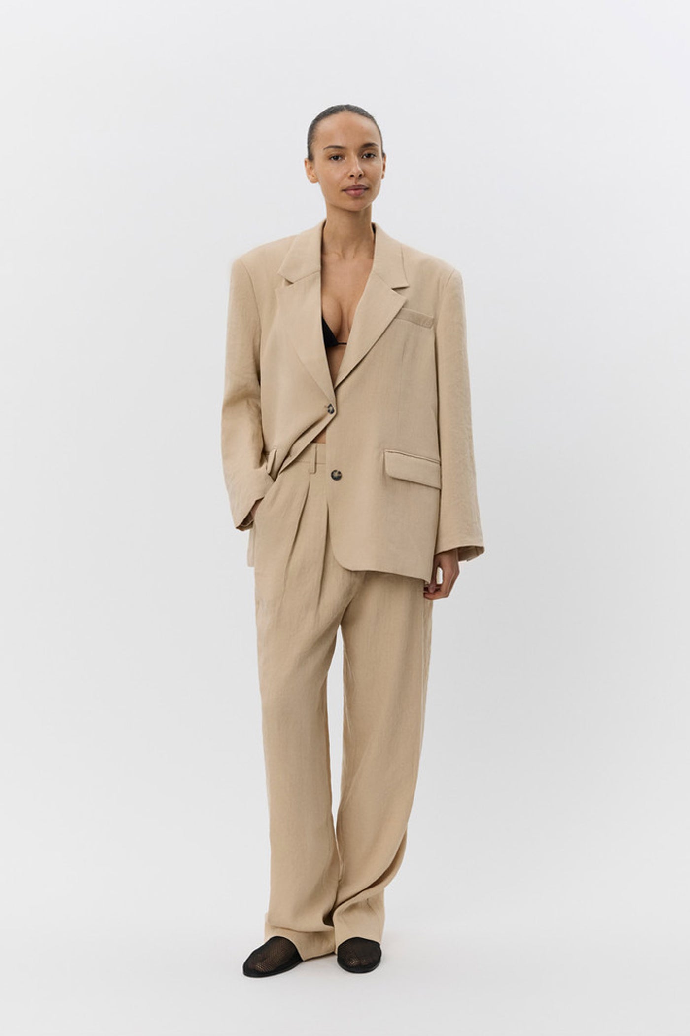 VICKISW TROUSERS 9045 Nature - S252236