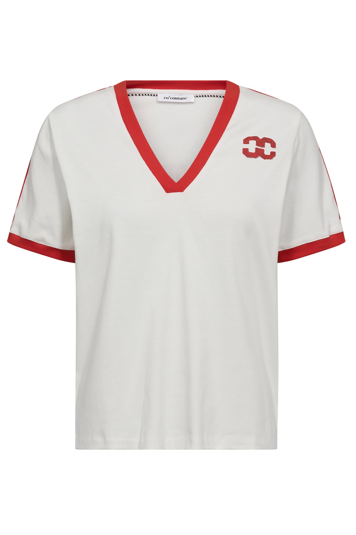 EdgeCC Stripe V-Tee 1166-Offwhite F - 33161