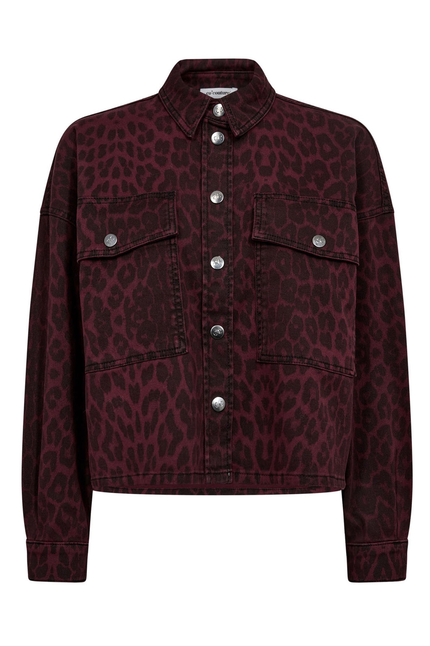 LeoCC Denim Crop Shirt 87-Winered - 35931