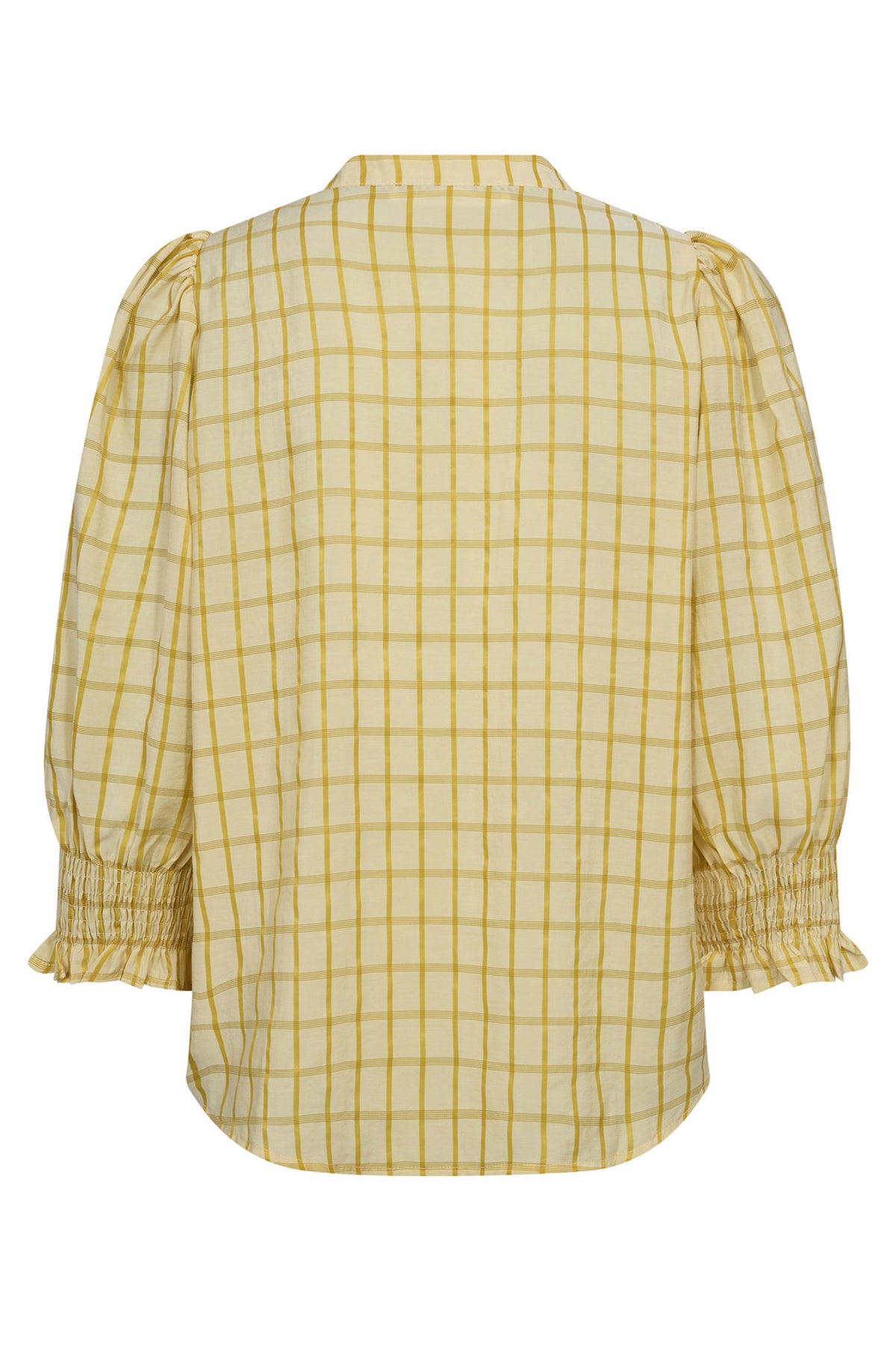 MangoCC Check SS Blouse 242-Past yello - 35937