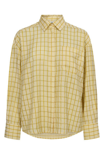 MangoCC Check Shirt 242-Past yello - 35938 Thumbnail