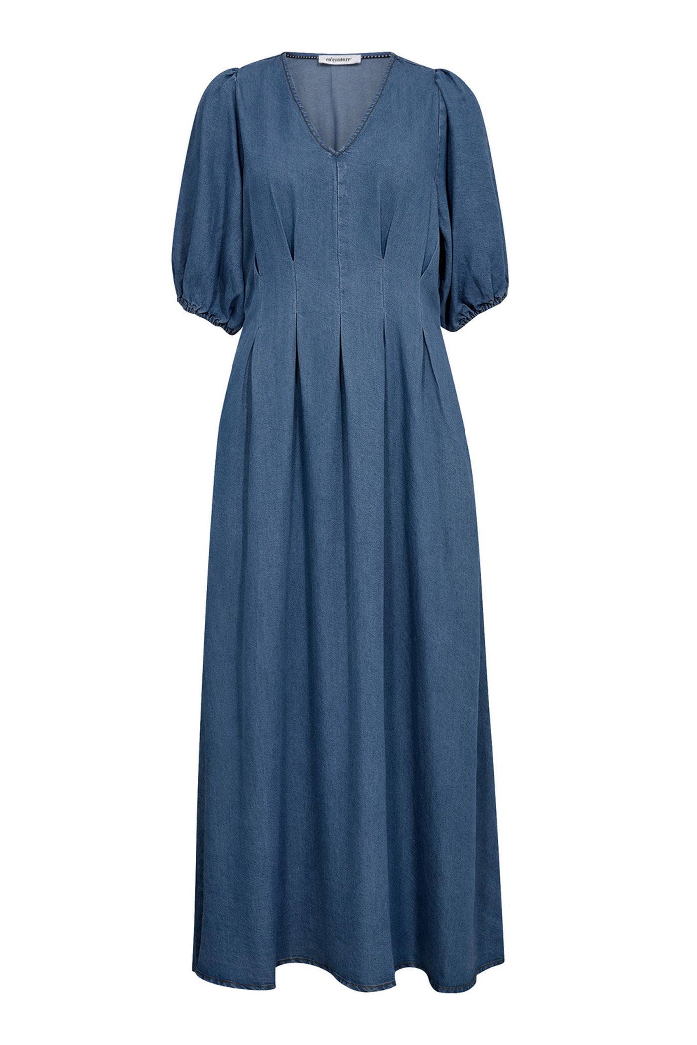DenimCC Pleat Dress 552-Denim blue - 36535