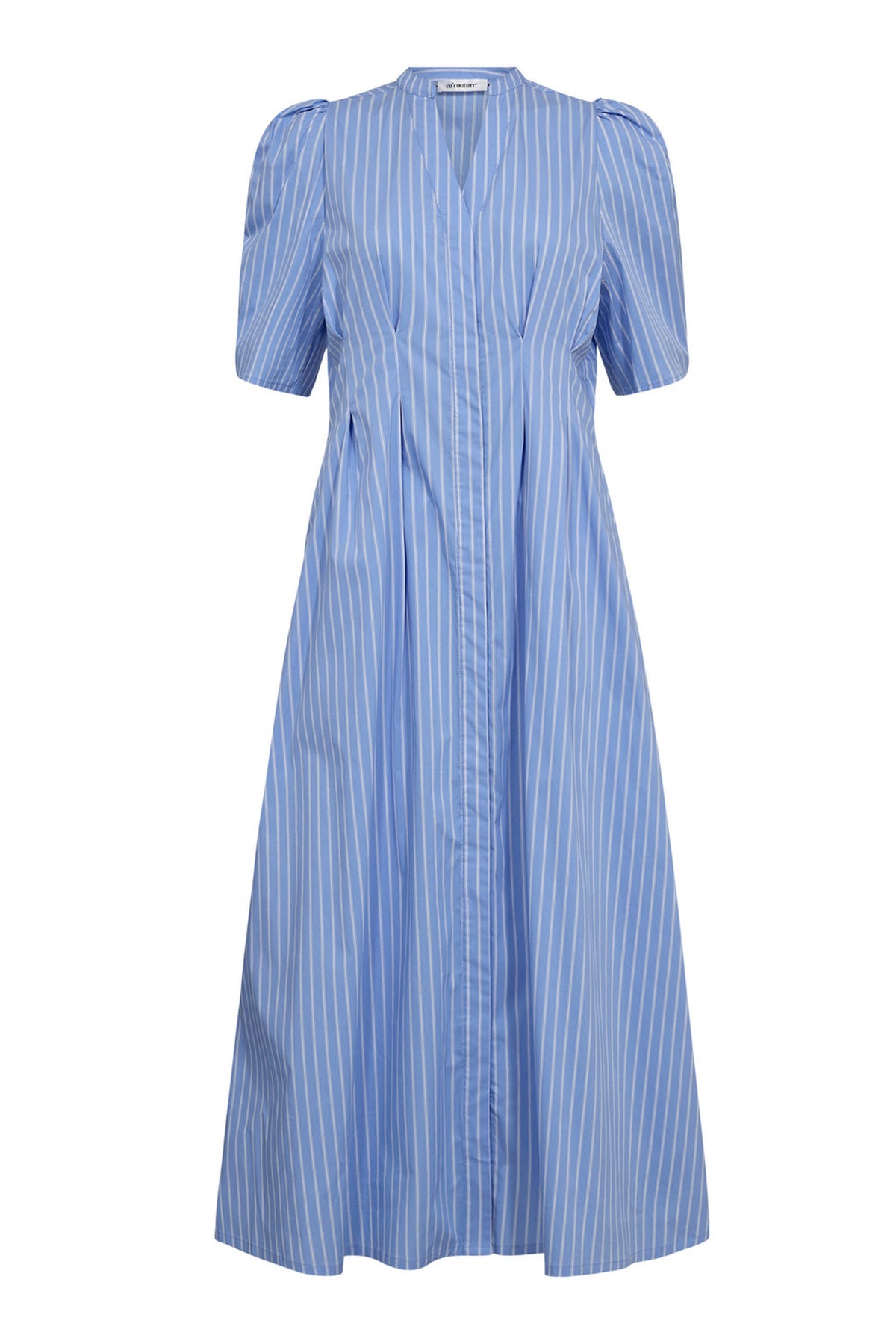 MicaCC Stripe Pleat Dress 23-Pale Blue - 36536