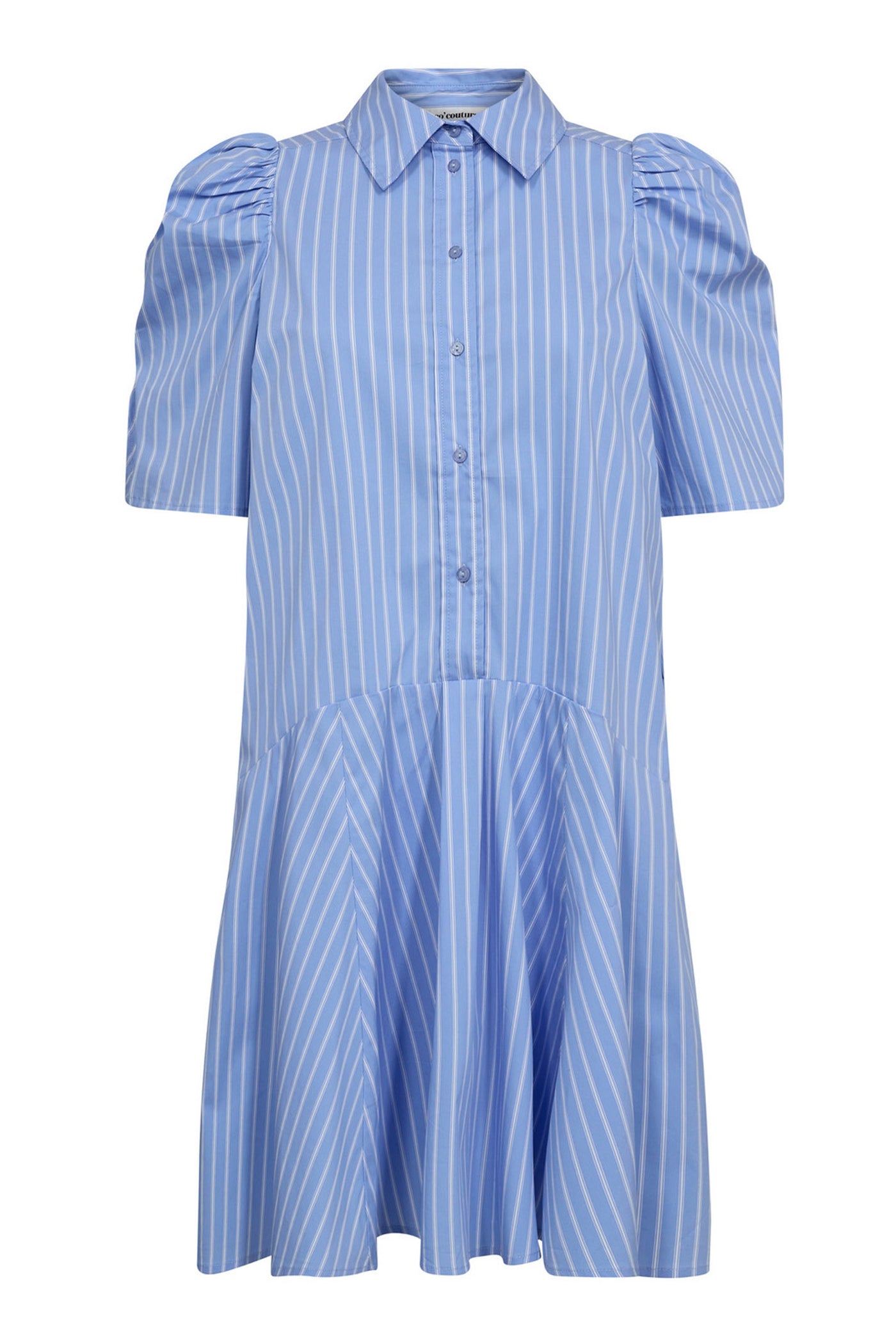MicaCC Stripe SS Shirt Dress 23-Pale Blue - 36551