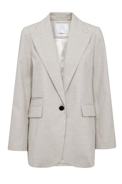 LisaCC Linen Single Blazer 199-Bone - 30305 Thumbnail