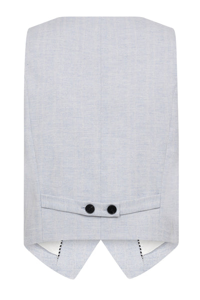 LisaCC Linen Tailor Vest 512-Light blue - 30306 Thumbnail
