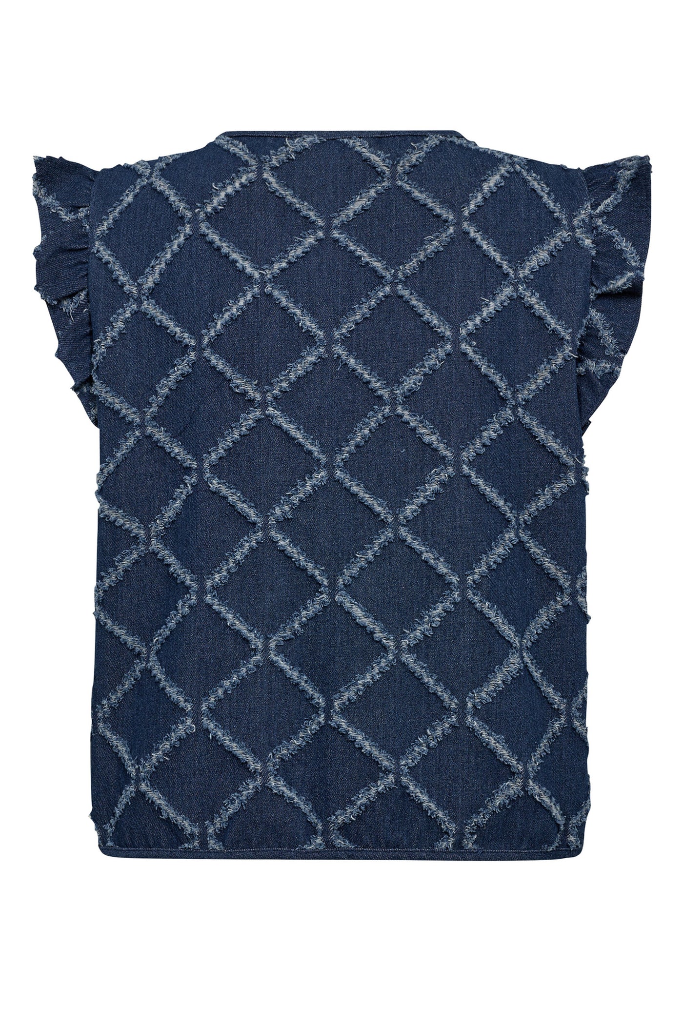 MilanCC Denim Frill Vest 555-Dark denim - 30314