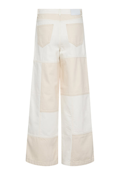 FerryCC Block Wide Jeans 199-Bone - 31523 Thumbnail