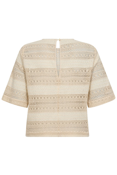 CarlyCC Crochet Blouse 199-Bone - 35820 Thumbnail
