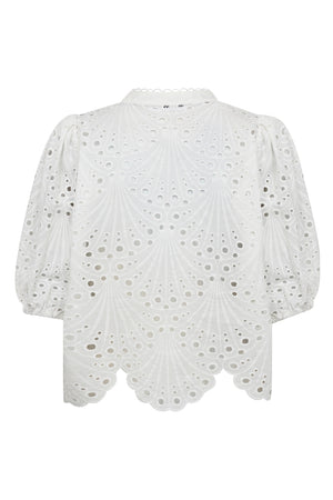NayaCC Anglaise SS Shirt 4000-White - 35826
