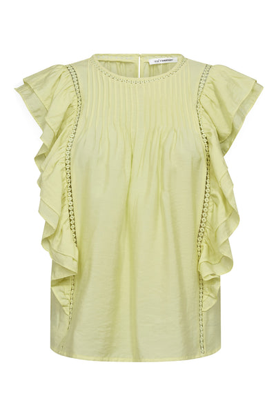 CallumCC Frill Pintuck Top 811-Citrus - 35830 Thumbnail